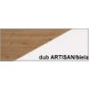 Krásne farebné prevedenie dub artisan / biela lesk, moderného pc stolíka MAXIMUS 03