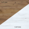 Krásne farebné prevedenie craft zlatý / craft biely, moderného pc stolíka MAXIMUS 03