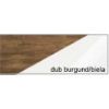 Nádherné farebné prevedenie dub burgund / biela, elegantnej komody MAXIMUS MXS-09